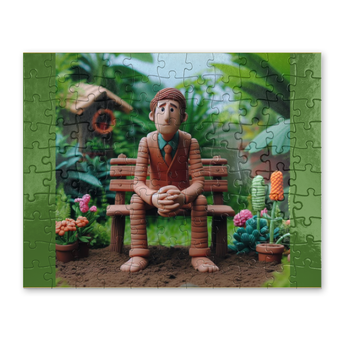 Puzzle cartonné "L'homme qui attendait" - Taille 190 x 240 - 110 pièces