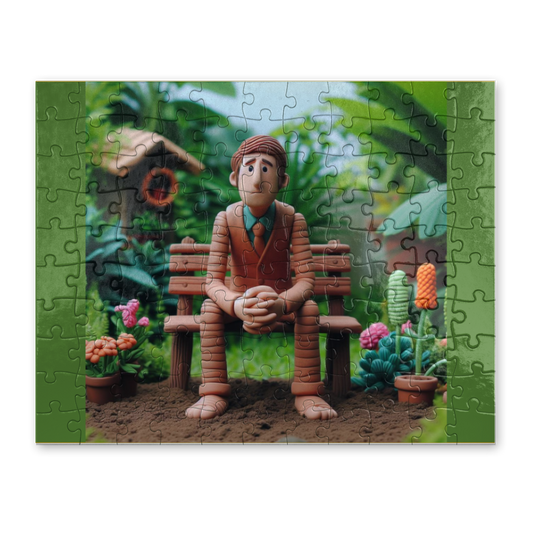 Puzzle cartonné "L'homme qui attendait" - Taille 190 x 240 - 110 pièces